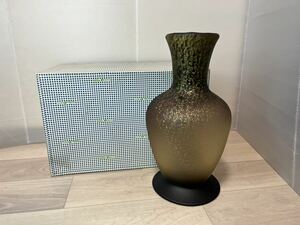 マルティグラス MultiGlass 花瓶 花器 フラワーベース かびん ガラス 硝子 共箱 高さ34cm