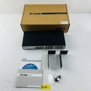 □105【通電OK】D-Link DES-1100-24 スイッチングハブ 10/100BASE-TX 24ポート レイヤ2スイッチ VLAN ループ検知 遮断機能 ファンレス設計