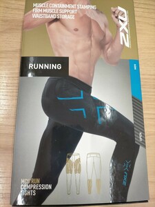 【新品】2XU●MCSランコンプレッションタイツ MA5305B●日本L●16500円●アマゾン以下特価ブラック×ブルー黒×青　ランニング陸上マラソン