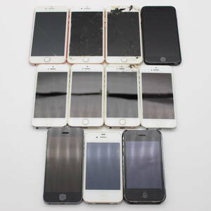 ジャンク iPhone 11台 まとめ売り iPhone4 / 4s / 5 / 5s / 6 / 6s / 7 動作未確認 #15851