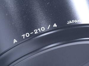 【Y61】レンズフード A 70-210 / 4 ( MINOLTA AF 70-210mm F4 用 ) 金属タイプ