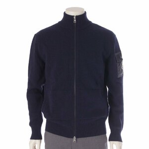 【モンクレール】Moncler 23年 メンズ CARDIGAN ジップアップ 長袖 ナイロン ニット セーター ネイビー S 未使用【中古】205350