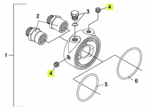 TRUST トラスト 油圧・油温センサーアタッチメント補修パーツ#4 1/8PT プラグボルト (STDタイプ 現行型ダブルOリングモデル)