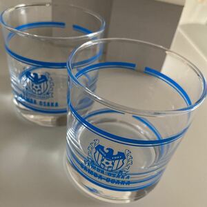 【非売品レア】新品未使用　Jリーグ　サッカー　GAMBA OSAKA ガンバ大阪　ガラス　コップ　グラス　2個セット
