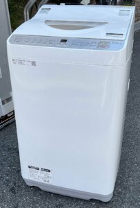 【RKGSE-151】特価！シャープ/SHARP/5.5kgタテ型洗濯乾燥機/ES-TX5B-N/中古品/2018年製/当社より近隣地域無料配達