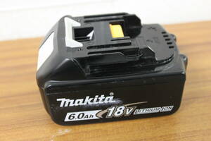 〇中古品 保管品 動作確認済 makita マキタ 18V 6.0Ah バッテリー 工具 BL1860B/激安1円スタート