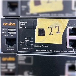 ■22 HPE Aruba J9777A 2530 8G Switch レイヤー 2 L2 スイッチ 8ポート ヒューレットパッカード アルバ 通信機器