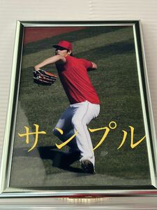 大谷翔平　A4写真 練習前写真　他にも多数出品してますので是非ご覧下さい！フレームカラー銀色A4サイズ