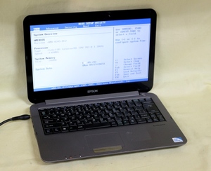 中古ノートパソコン EPSON Endeavor NA501E Celeron 1GB 160GB 13.3型ワイド 薄型軽量 起動確認済 代引き可