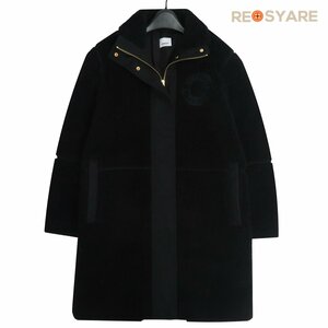 美品 BURBERRY バーバリー 8046581 GRAPHIC LOGO FLEECE PARKA COAT グラフィック ロゴ ボア フリース パーカー ジップアップ コート 46128