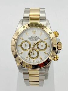 美品 ROLEX ロレックス 16523 デイトナ YG×SS ゴールド文字盤 自動巻 腕時計 メンズ W番 正規真贋品