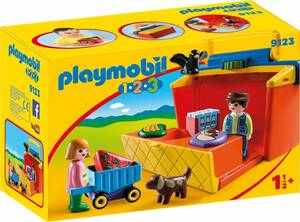 即決！新品 PLAYMOBIL プレイモービル 9123 1.2.3 屋台