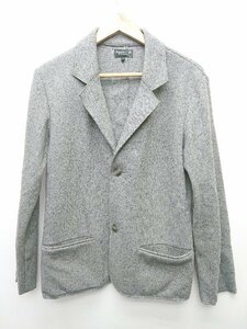 ◇ agnes b. アニエスベー 羊毛混 無地 シンプル 長袖 ジャケット サイズ1 グレー メンズ P