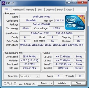 INTEL Core i7-930 (2.80 GHz) LGA1366 ★中古正常品★ (2)