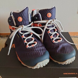 美品　使用数回　メレル　MERRELL　CHAM 7 STORM MID GTX 24.5cm 　カメレオン　7 ストーム　ゴアテックス