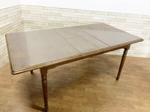 karimoku カリモク エクステンション　ダイニングテーブル　伸長式　食卓机　木製　幅126-165cm 2-4人用 (貝345)