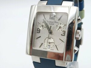 1円◆稼働◆ ディオール グリーン/ワインレッド クオーツ ユニセックス 腕時計 N10901