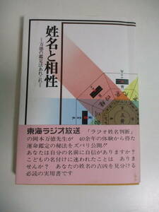 36か2767す　姓名と相性　万徳の鑑定法あれこれ　岡本万徳　 昭和52年 発行　東海ラジオ　著者署名有　カバーシミ有　