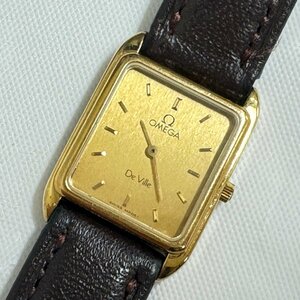 キングラム[27]OMEGA オメガ DEVILLE デビル 1450 レディース QZ 腕時計★電池切れor不動★社外ベルト★ジャンク★１円～【送料無料】