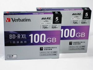 ■ Verbatim　100GB　５枚パック　２個セット　(VBR520YP5D1)
