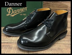 送無 新品 Danner ダナー D214501 日本製 WHEELER ウィーラー Vibram ビブラム タイガム ソール ガラス レザー チャッカ ブーツ 黒 26.5 ④