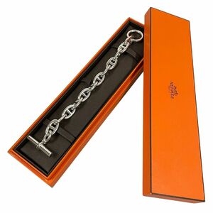 HERMES エルメス シェーヌダンクル ブレスレット GM 12コマ シルバー 正規品 / 34090