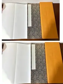 日本製墨書遊　折手本　本画仙(布表紙)12X33cm 27折 2個