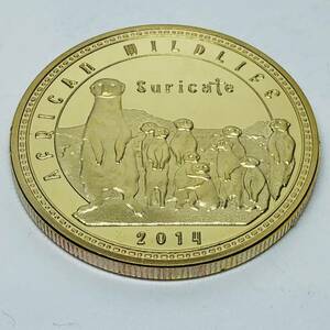 B48 外国硬貨 ザンビア 2014 動物金貨 貿易銀 海外古銭 コレクションコイン 貨幣 記念メダル　重さ約28.59g