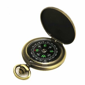 懐中時計式コンパス 方位磁石 懐中時計のデザイン ボタンで蓋開き 生活防水 アウトドア キャンプ ハイキング 登山 防災 CPJ35A