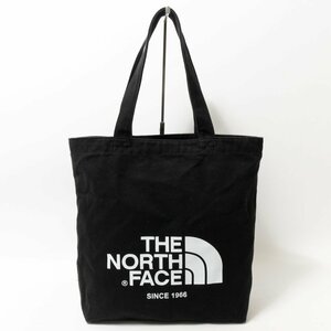 【1円スタート】THE NORTH FACE ザ・ノース・フェイス NN2PK57K トートバッグ 肩掛け ロゴプリント キャンバス ブラック 黒 カジュアル