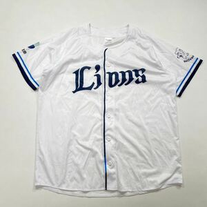 57 美品 埼玉 西武 ライオンズ ユニフォーム saitama seibu Lions サイズL プロ野球 NPB ベースボール Fanatic ホワイト 白 40401M