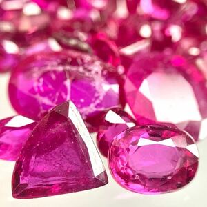 ［天然ルビーおまとめ］ A 20ct 裸石 宝石 コランダム corundum jewelry ジュエリー ruby 紅玉 DD5 ③