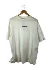 VETEMENTS◆20AW/ロゴTシャツ/S/コットン/WHT/UAH20TR611