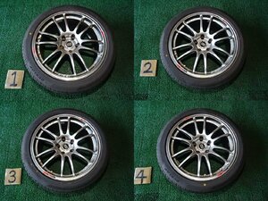 N14-26 F2 H20 CZ4A ランサー エボリューション10 GSR ENKEI エンケイ GTC01 アルミホイール 18インチ 9J オフセット40 PCD114.3 5穴 4本