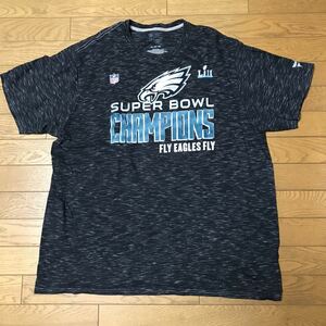 NFL PHILADELPHIA EAGLES “SUPER BOWL CHAMPIONS “ MEN’S SHORT SLEEVE T-SHIRTS size-2XL(着丈80身幅66) 中古(美品) 送料無料 NCNR