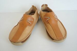 【即決】Timberland ティンバーランド 69576 メンズ シューズ レザースニーカー ベージュ系 サイズ:27 美品 【831498】