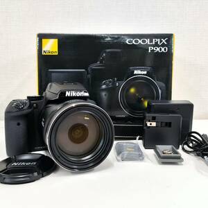 5704【外観美品☆Nikon / COOLPIX P900】基本動作OK 現状品◇ニコン 付属品あり◇超望遠撮影可能 光学83倍ズーム コンパクトデジタルカメラ