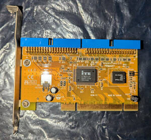 IDE ATA133インターフェースボード(IT8211Fチップ),PCI ブラケットにまがりあと