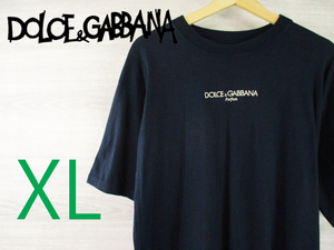 DOLCE&GABBANA●ドルチェ＆ガッバーナ イタリア製＜コットン 刺しゅうロゴ Tシャツ＞●M1133c