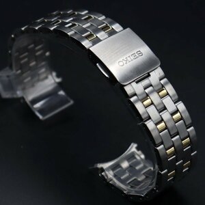 未使用 美品 SEIKO Premier セイコー プルミエ 7T85-0AC0用 純正SSブレス 装着時腕回り約19cm コンビカラー メンズ腕時計用 パーツ