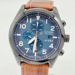 【1円スタート】稼働品 CITIZEN シチズン B612-S088925 CITIZEN×BEAMS ビームスコラボ エコドライブ ラウンド クオーツ メンズ腕時計