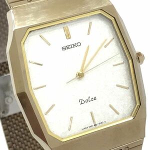 美品 SEIKO セイコー DOLCE ドルチェ 腕時計 9531-5150 クオーツ スクエア ヴィンテージ コレクション ゴールド 箱付 電池交換済み 動作OK