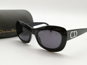 美品 Christian Dior クリスチャンディオール サングラス ブラック ロゴ 2974 ケース付き