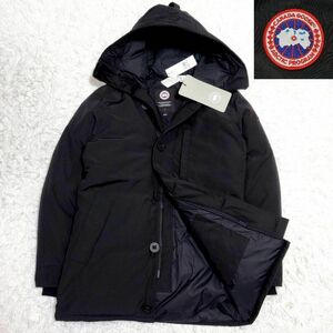 現行 未使用 タグ付 L カナダグース ジャスパー パーカ ダウン ジャケット 黒 CANADA GOOSE Jasper Parka フード ロゴ ブラック 3438MJ