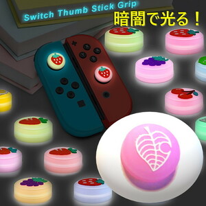 暗闇で光る☆ Nintendo Switch/Lite 対応 スティックカバー 【dco-151-09】 蓄光 シリコン キャップ スイッチ ジョイコン