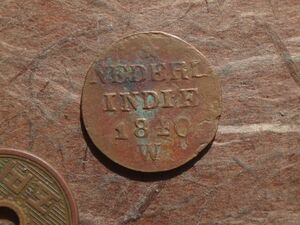 オランダ領東インド(インドネシア)　1Cent　銅貨　1840年W　KM#290　(20.8mm, 2.7g)
