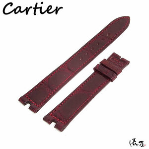 【デッドストック】カルティエ 純正ベルト 16mm ヴァンドーム ボルドー 未使用 Cartier 俵屋 PR50088