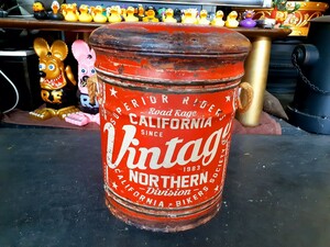 アメリカン雑貨ガレージシャビースタイルペール缶スツールCalifornia vintageロゴ