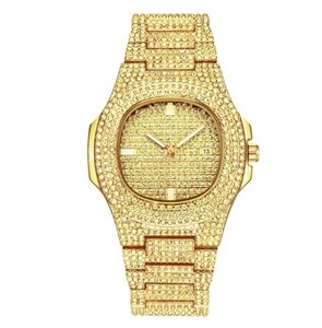 新品 18ｋゴールドGP ダイヤモンドcz 腕時計ブレスレット バングル ウォッチ 上質 質感 高品質 高級感 重厚感 光沢 大人気 格安 送料無料！