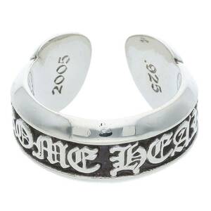 クロムハーツ Chrome Hearts SM SCROLL LABEL/スモールスクロールラベル サイズ:14号 シルバーリング 中古 NO05